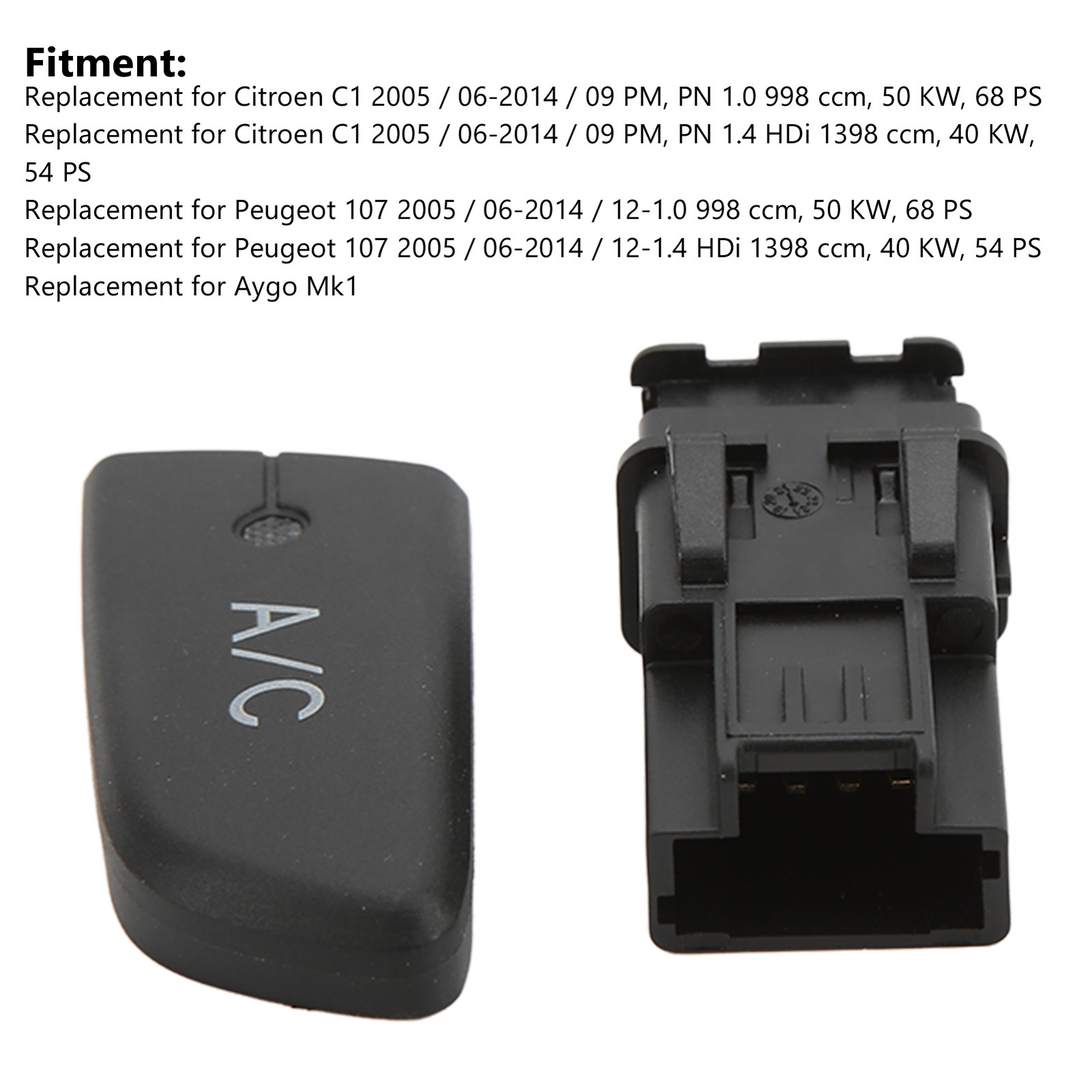 Air Conditioner Switch Button OE Part Long Service Life 6554KX Climate Control