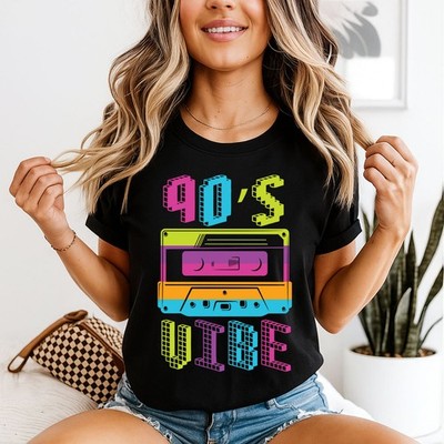 90s Vibe Cassette Tape Damen T-Shirt Retro Culture Tee