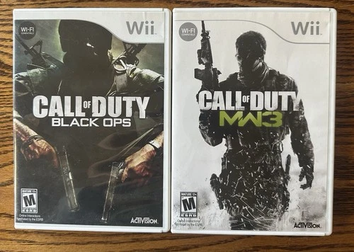 Call of Duty Black Ops & Modern Warfare 3 Nintendo Wii Complete CIB Bundle