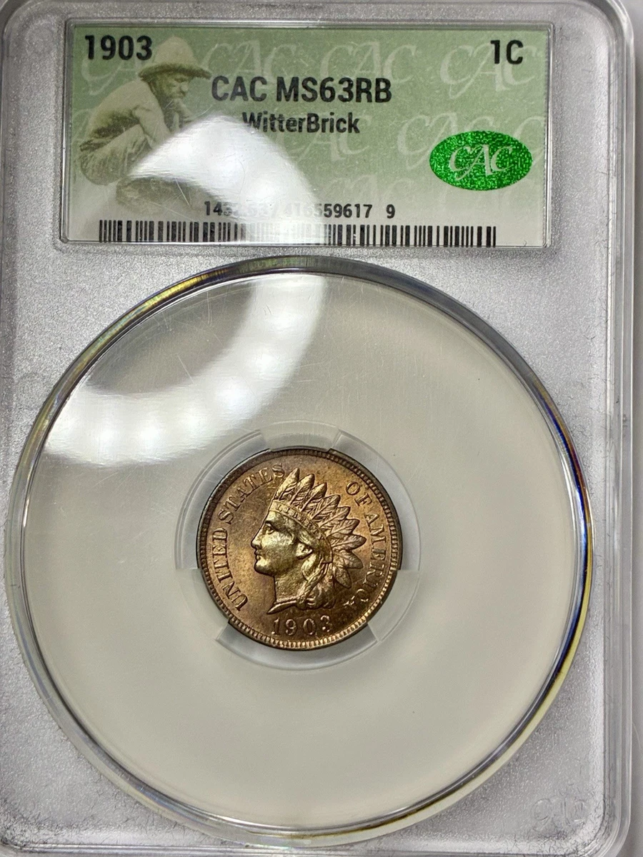 MS 63 Graded 1903 Year Indian Head Small Cents (1859-1909) for