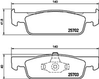 Hella Pagid Bremsbelagsatz Scheibenbremse 8DB 355 020-801 FüR Dacia Smart Twingo