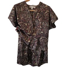 Victoria's Secret Women's Vintage Plum Paisley Pajama Short Set Size Medium M