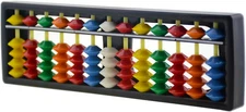 13 Digits Rods with Colorful Beads Plastic Abacus Arithmetic Soroban Kid'S Calcu