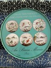 Au Bain Marie 6 Jules Verne Screen Printed Tin Plates Plus Container Excellent — photo 3