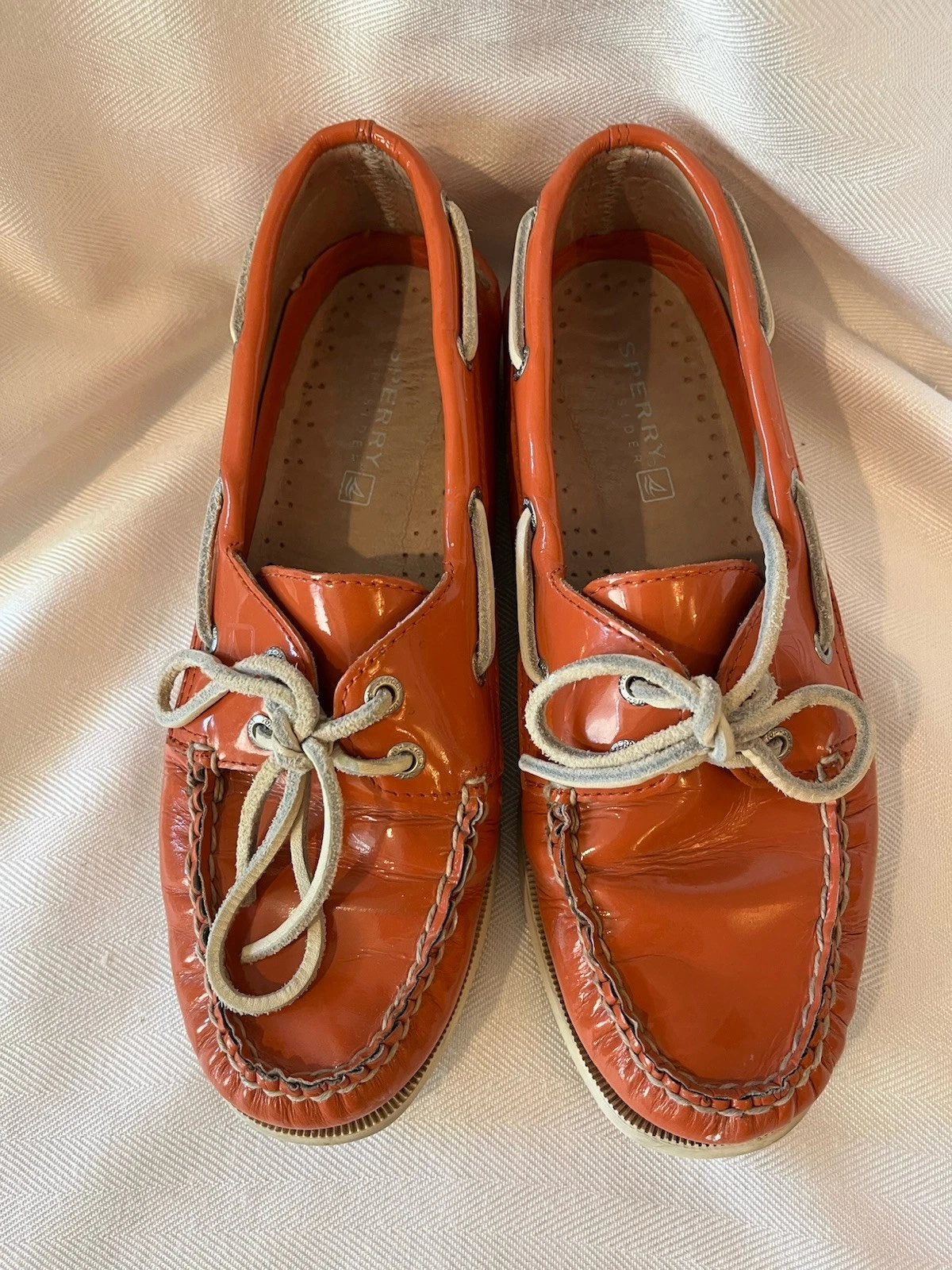 Sperry Top Sider Orange Patent Leather, Women 6.5 Classic Boat Sperry is Back!
