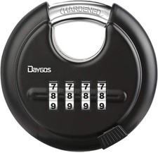 Combination Disc Padlocks for Outdoor - Heavy Duty 4 Digit Code Lock, Combo D...