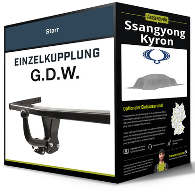Starre Anhängerkupplung für SSANGYONG Kyron 05.2005-12.2014 G.D.W. NEU