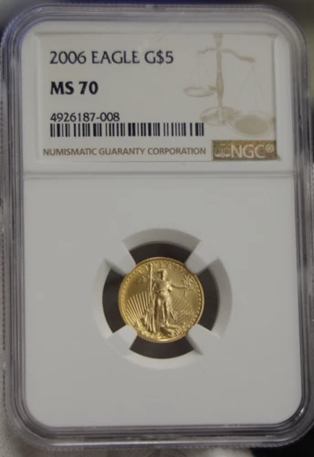 2006 US 1/10th Gold Eagle $5 NGC MS70