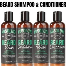 Absolute Beard Shampoo - Conditioner  With Mint & Eucalyptus 200 ml UK Seller