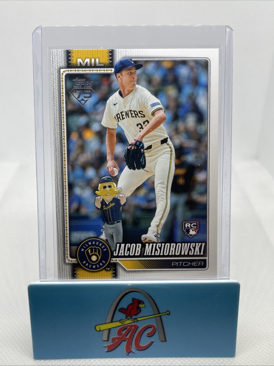brewers pitcher jacob misiorowski pulled his own limited-edition baseball card Amazon.com: 2022 Bowman Draft 1st Edition #BD-132 Jacob Misiorowski  Milwaukee Brewers RC Rookie Baseball Base Trading Card : Collectibles &  Fine Art main image 1