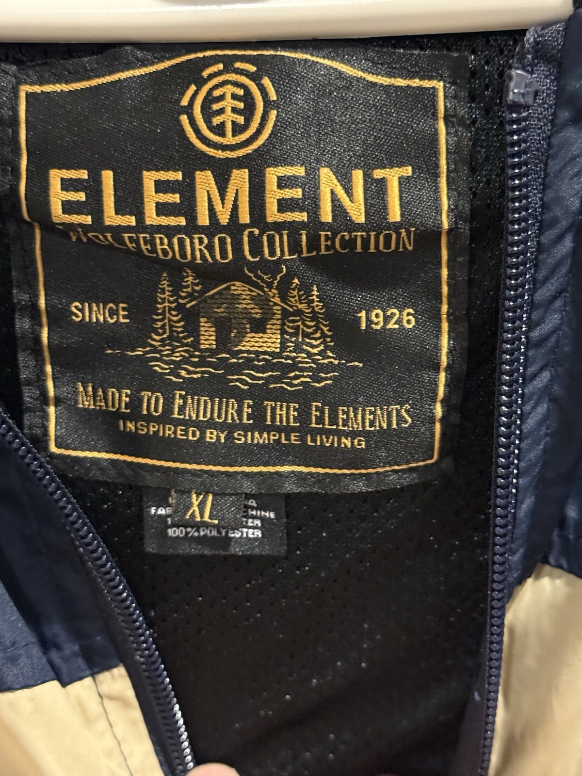 Element WOLFEBORO Collection Full Zip Beige & Blu… - image 3