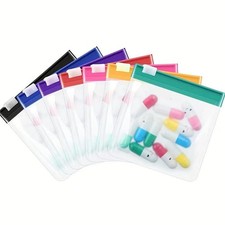7PCS Pill Pouches, Pill Organizer Travel, Clear Pill Baggies, Plastic Pill Bags
