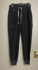 FIGS Technical Collection Black Zamora Jogger Pants Scrubs Size XS