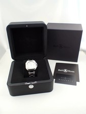 BELL&ROSS WATCH BR-05G GMT WHITE DIAL BR05G-SI-ST/SST AUTOMATIC DATE SS MEN'S 12