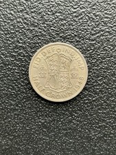 1948 Great Britain Two Shillings One Florin - Silver - George VI - WWII Coinage