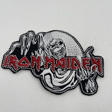 Iron Maiden Rock Band Eddie Logo Patch: Iron On, Quality Embroidery, 4.5  X 3.2  