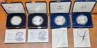 LOT of 4 American Silver Eagle Dollars $1 2025-W Proof & Uncirculated 2006 2007
