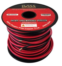 Bass Rockers 16 AWG Gauge Copper OFC Speaker Wire 100% Oxygen Free Roll 50FT