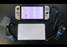 Nintendo Switch OLED White Console Bundle Dock Case Charger HDMI 64GB HEG-001