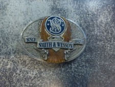1980s SMITH WESSON BERGAMOT J-300 PEWTER EAGLE BUCKLE
