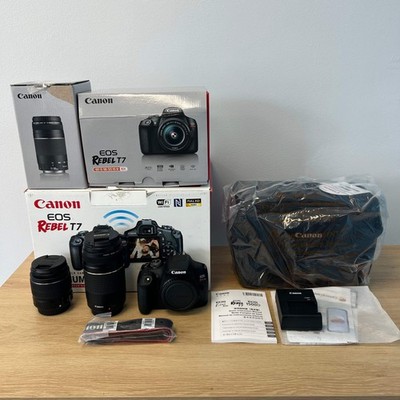 Canon EOS Rebel T7 DSLR Camera Premium Kit w/ Lens Charger Carrying Case