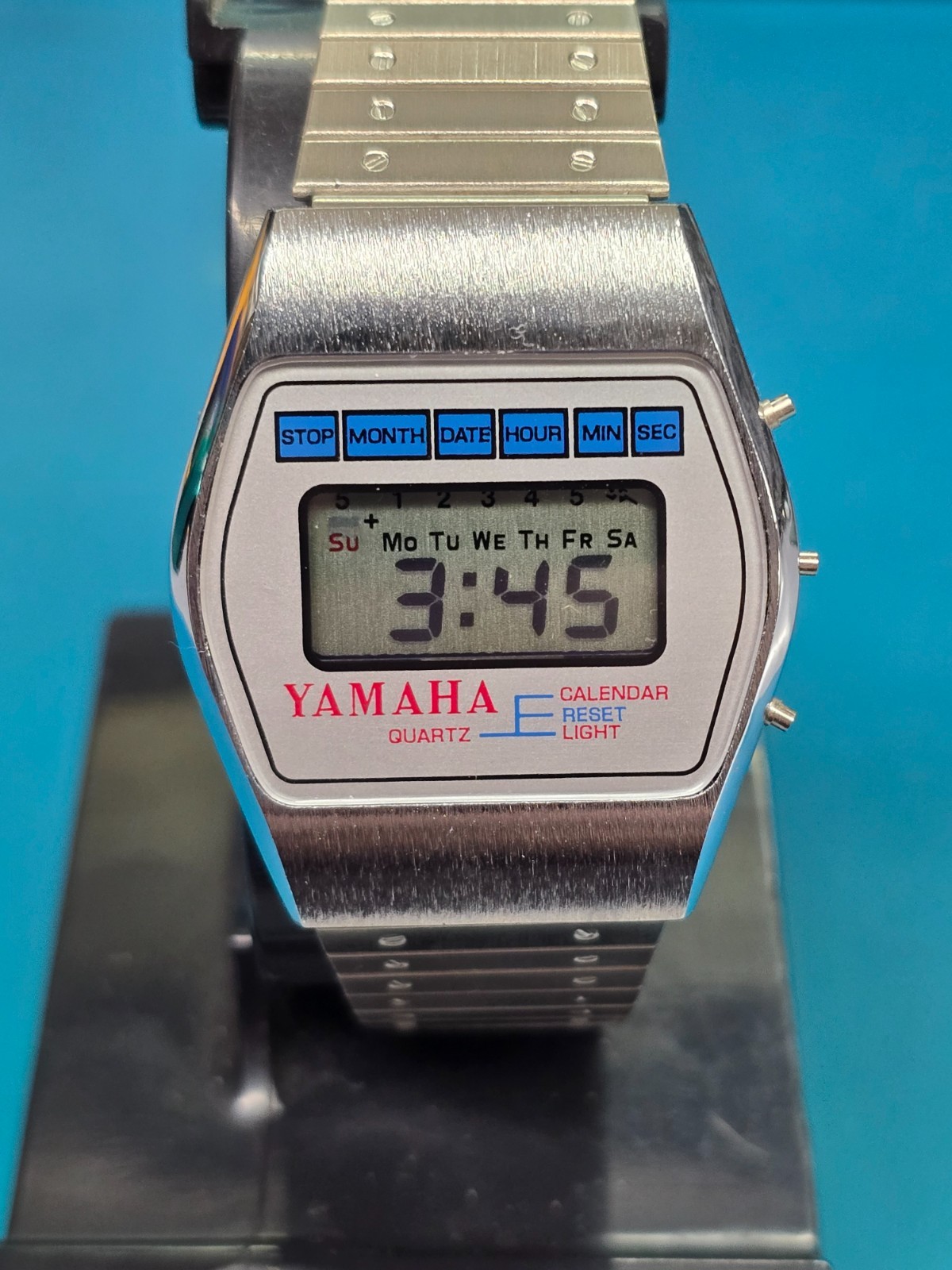 Vintage New Old Stock Working Yamaha Men's 34mm Digital LCD Wristwatch
