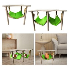 Guinea Pigs Hammock Hamster Hammock Nest with Wooden Stand Hanging Bed for Small