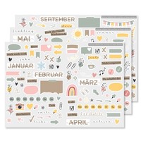 Aufkleber-Set FüR Bullet Journal Kalender I Diy Scrapbook ZubehöR I Dv_1200