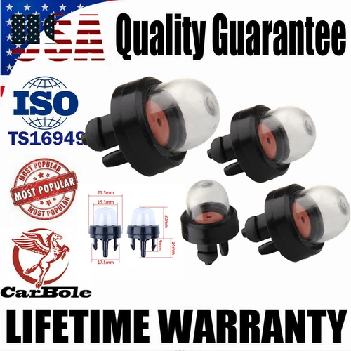 4× Fuel Pump Carburetor Primer Bulbs primer pump bulb For Lawn Mower Brushcutter