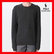  148 Polo Ralph Lauren Wool Cashmere Grey Granite Knit Sweater Men's Size M
