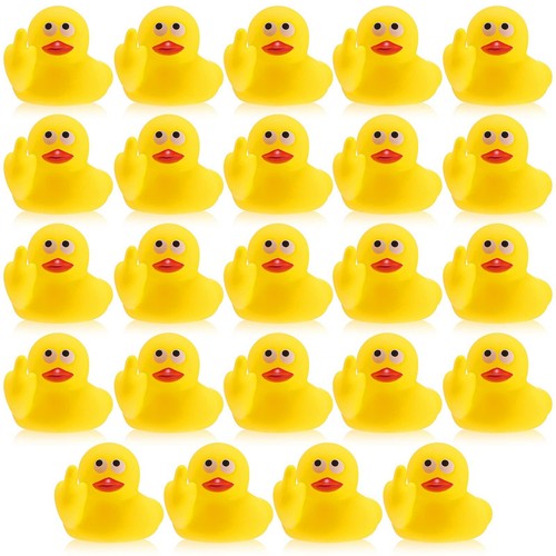 24PCS Middle Finger Rubber Duck with Sunglasses,Middle Finger Ducks for Jeeps...
