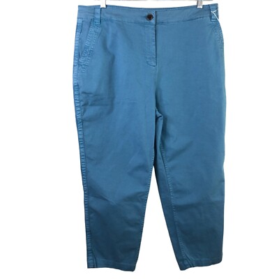 Boden Glorious British Style Pants Size 12P US 16P UK Ice Blue Denim New
