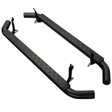 CLASSIC DEFENDER 110 XS 3DR (HARDTOP & PICKUP) SIDE STEPS - CHEQUERPLATE - BLACK