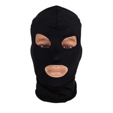 Breathable 3 Holes Balaclava Face Mask Open Eyes Open Mouth Tactical Hood Unisex