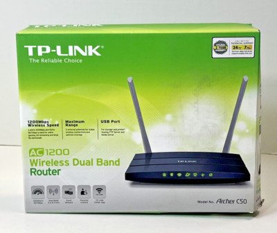 TP-LINK Archer-C50 AC1200 Dual Band Wireless AC Router New/Damaged Box