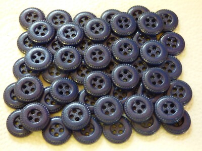 15 mm 24 L dunkelblau 4 Loch genähte Kante Design Knöpfe x 20 + ein gratis Geschenk!