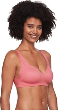 Warner's RA2231A Wire-Free Bra No Side Effects 3XL Mauve Glow