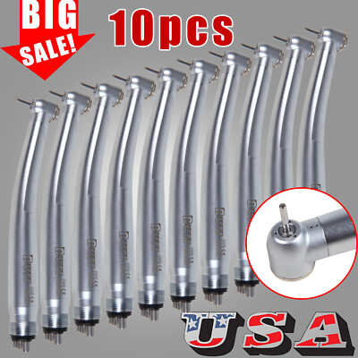 10* Dental High Speed Handpiece Push Turbine 4 Holes Fit NSK Pana Max FG 1.6mm