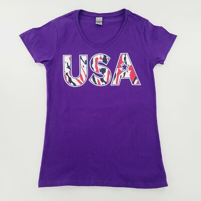 Gildan Camo Red White Blue USA Pride 