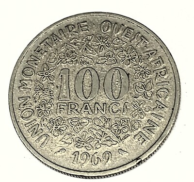 C8107 WEST AFRICAN STATES COIN, 100 FRANCS 1969 | eBay