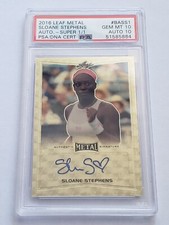 2016 Leaf Metal Tennis Signature Sloane Stephens Superfractor Auto 1/1 PSA 10 10