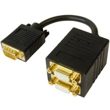 S-VGA Y Splitter Monitor Verteiler  Adapter v...