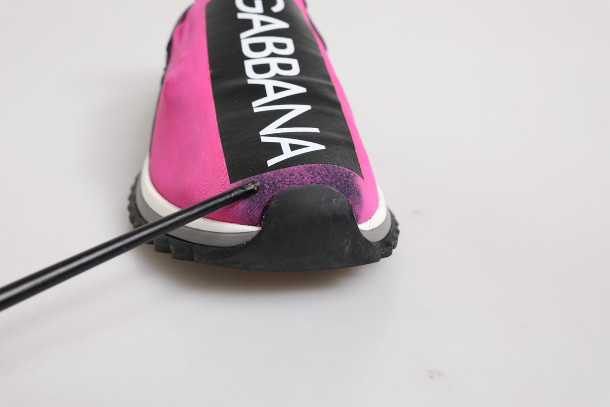 DOLCE & GABBANA Shoes Fuchsia White Slip On Sorrento