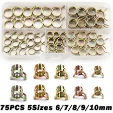 75X Spring Fuel Water Line Hose Pipe Air Tube Fastener Clamps Clip 6/7/8/9/10mm