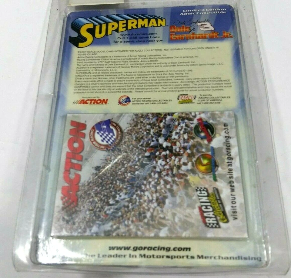 Dale Earnhardt Jr. #3 Superman Racing Car 1:64 ACDelco 1999 Monte Carlo Limited  - Image 4 of 4