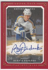 #/10 Bernie Federko Auto ▪ 2008-09 Masterpieces Brushstrokes RED Border #MB-BF