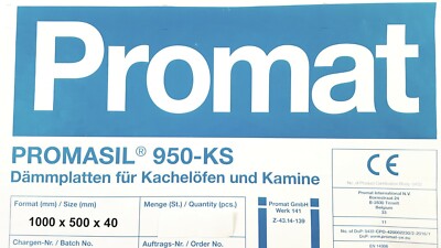  Promat Promasil 950 KS Isolierplatte Wärmedämmung 1 Platte 1000 x 500 x 40 mm
