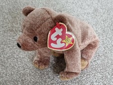 TY ORIGINAL BEANIES BEANIE BABY PECAN THE BEAR WITH TAG  - RETIRED