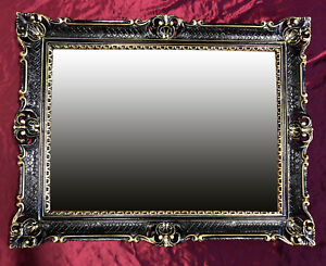 Wandspiegel Silber Barock Großer Spiegel Antik 90x70 Badspiegel Retro Repro neu