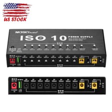 Mosky ISO 10 POWER SUPPLY Guitar Effect Pedal Board Power Supply 9V 12V 18V USA